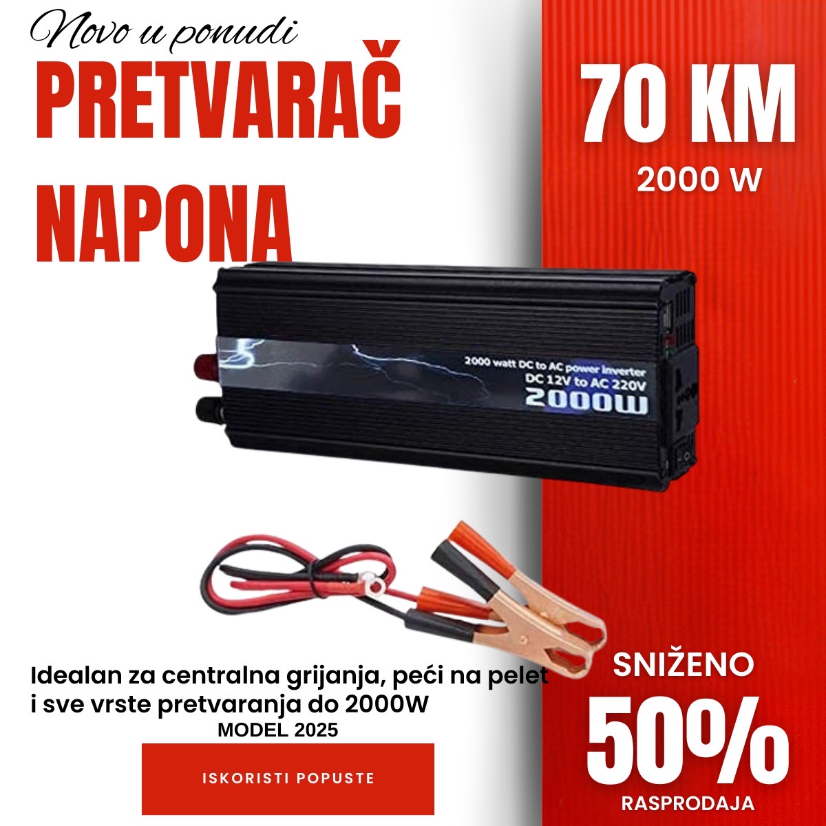 Pretvarač napona 2000W