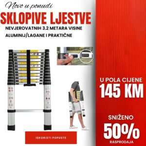 Alu merdevine višenamjenske teleskopske visina do 3,2 m